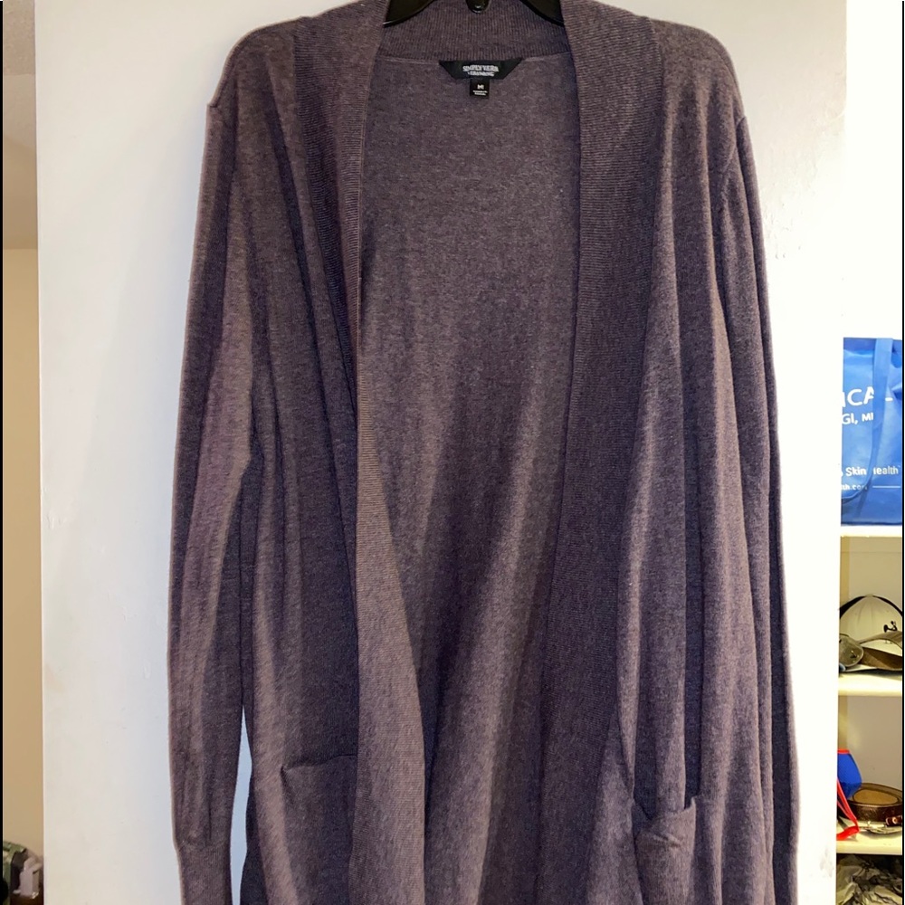 Simply Vera Wang pullover sweater/slouchy cardigan